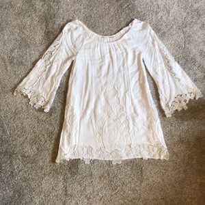 Blue Pepper boho off the shoulder shift dress